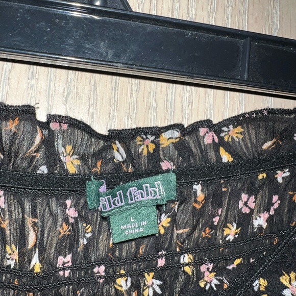 Floral Black Mini Skirt - Picture 3 of 3